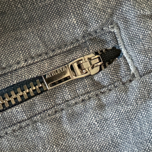 Athleta Cabo Linen Jogger Chambray Texture Size 8 TALL - Picture 9 of 16